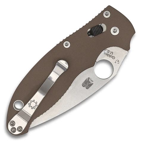 Spyderco Manix 2 Brown G-10 Handle Satin CPM-15V Blade Sprint Run ...