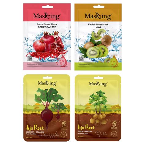 Beauty and Jeju Facial sheet mask combo set for skin moisturizing ...