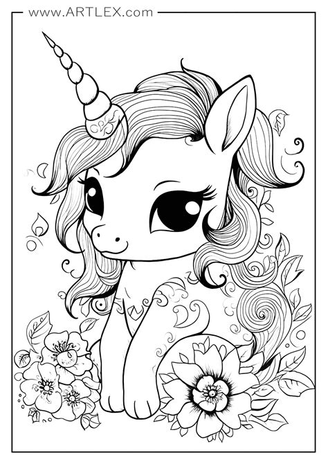 Detailed Unicorn Coloring Pages