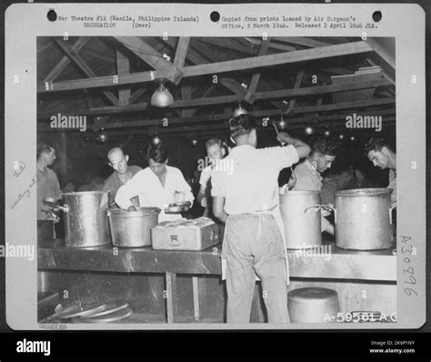 Serving food in the Mess Hall of Company C, 863rd Engineer Aviation ...