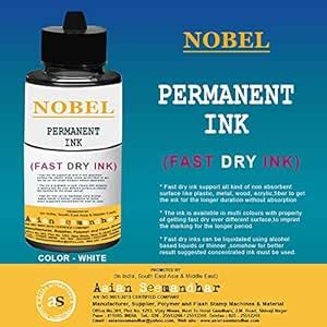 Permanent Ink - Fast Dry Ink - White - 1 Litre - 1 Qty : Amazon.in ...