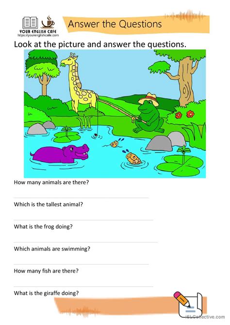What are the Animals Doing?: English ESL worksheets pdf & doc