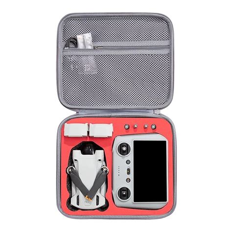 bnf® Drone Carrying Case Travel Case for D.J.I Mini 3 Pro Drone Red ...
