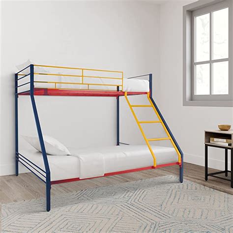 Amazon Brand - Solimo Cidela Iron Bunk Bed Without Storage (Red, Blue ...