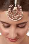 Buy Gold Plated Iris Lune Crystal Maangtikka by Outhouse Online at Aza ...