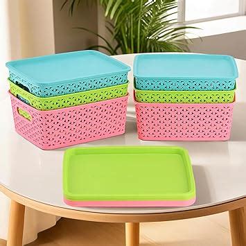 Kuber Industries 6 Pcs Stackable Plastic Storage Box with Lid | H5 ...