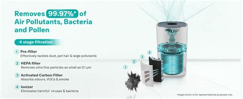Eureka Forbes Air Purifier 230|True HEPA H13 Filter & Surround 360° Air ...