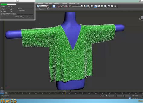3DS Max Cloth Simulation 的图像结果