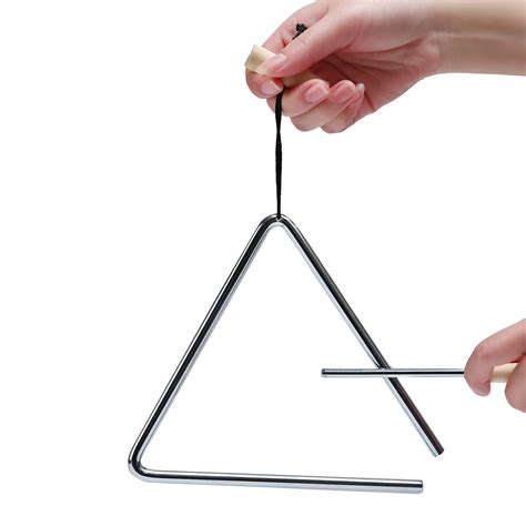 Snapklik.com : 7 Inch Musical Triangle Instrument, Steel Triangle ...