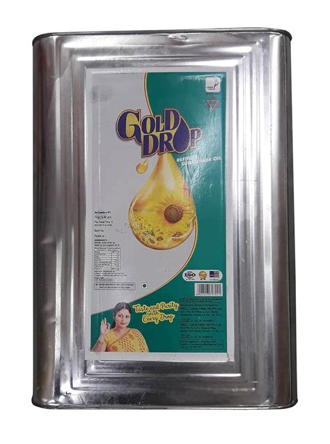 Gold Drop Refined Cooking Oil - Sunflower, 15kg Tin : Amazon.in ...