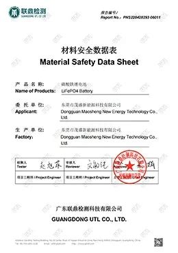 Company Overview - Dongguan Maosheng New Energy Technology Co., Ltd.