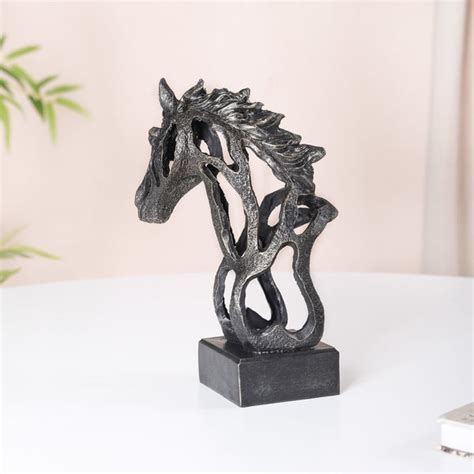 Black Horse Decorative Showpiece Online - Premium Decor Object | Nestasia