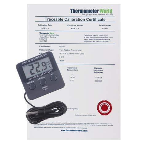 Traceable Jumbo Fridge/Freezer Digital Thermometer With Calibration at ...