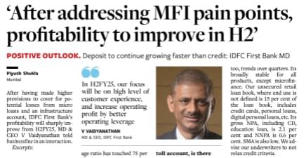 In The News - News and Media - IDFC FIRST Bank | IDFC FIRST Bank