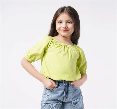 Ed-a-Mamma Sustainable Girls Balloon Crop Top
