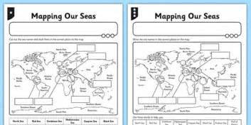 Differentiated Mapping Our Seas Worksheet / Worksheet