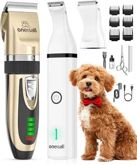 Amazon.com: oneisall Dog Grooming Kit for Heavy Thick Hair&Coats/Low ...
