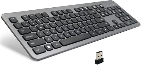 Buy BRJEC Wireless Keyboard, 2.4G Slim Wireless Keyboard with Numeric ...