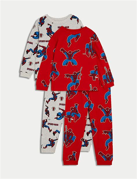 Buy 2 Pack Pure Cotton Spider-Man™ Pyjama Sets (2-8 Yrs) at Marks & Spencer