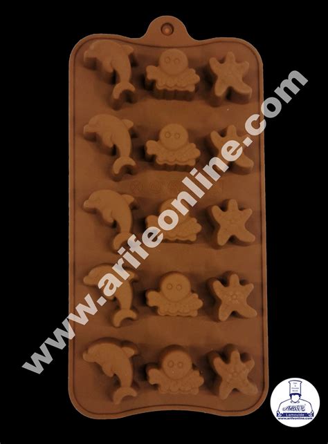 Cake Decor 15 Cavity Dolphin Octopus and Starfish Shape Silicone Choco ...