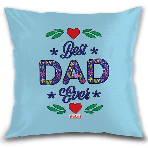 Buy Bakhand Arts, Best Dad Ever Quote Multi Color Printed Cushion Cover ...