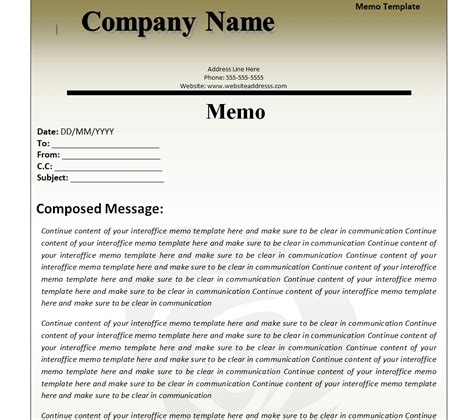 Business Memo Format 的图像结果