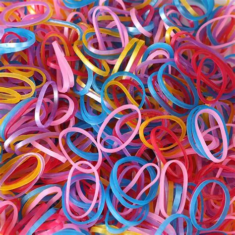 Multicolor Rubber Bands (Elastic & Reusable, Office & Home), Hair acce ...
