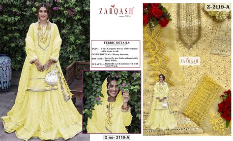 Z-2119A Zarqash Pakistani Salwar Suits – Heriska