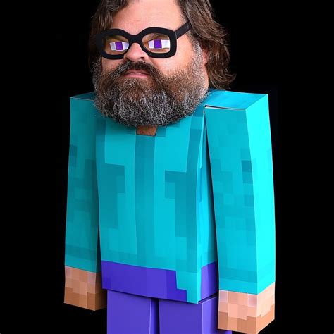Así se vería Jack Black como Steve de Minecraft, según inteligencia ...