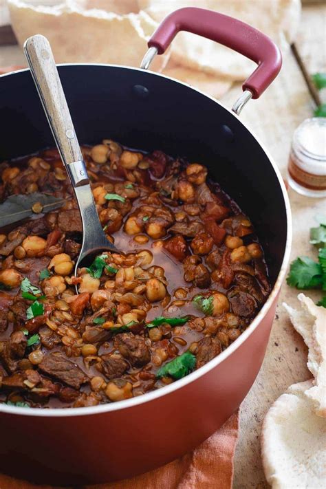 Lamb Lentil Stew - Hearty Winter Moroccan Lamb Lentil Stew