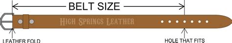 How to determine your belt size | High Springs Leather