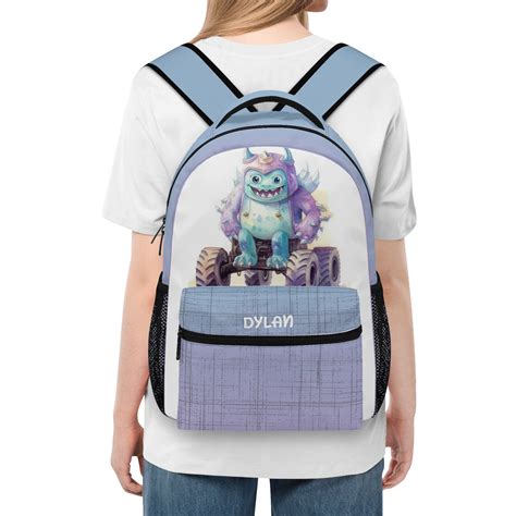 Custom Monster Truck Backpack Custom Travel Bag Baby Bag Personalized ...
