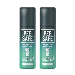 Pee Safe Toilet Seat Sanitizer Spray (50ml - Pack Of 2) - Mint ...