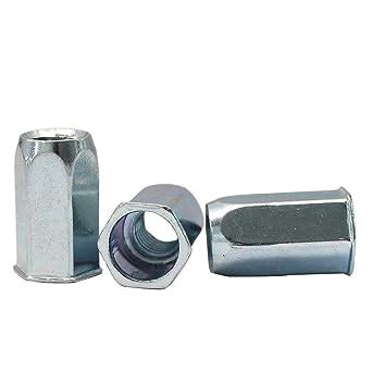 Rely®⇒VP INDUSTRIES (Pcs-25) M6x15 Hex Blind Rivet Insert Nut Full Body ...