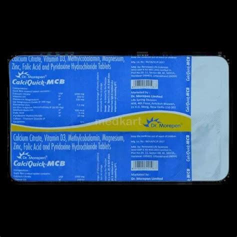 Calciquick Mcb Tablet 10's: Uses, Side Effects & Price