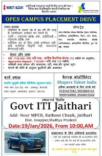 Maruti Suzuki Recruitment 2026 | Open Campus Placement at Govt ITI ...