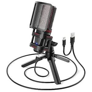 COOLBABY USB Microphone,Professional Live Studio Computer Recording ...