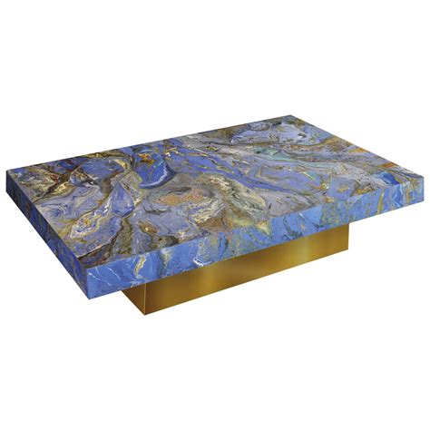 Contemporary Gold Leaf Coffee Table at 1stDibs
