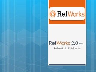 How to Use RefWorks 的图像结果