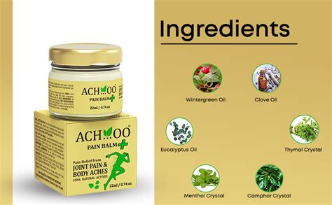 ACH...OO Pain Balm Plus For Fast Relief From Headache,Bodyache,Sprain ...