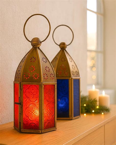 Buy Homesake® Metal Decorative Antique Copper Finish Moroccan Lantern ...
