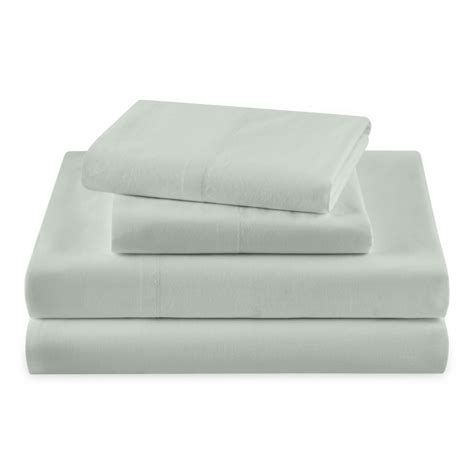 Beautiful Solid Sage Green Cotton Percale Full Sheet Set, 4-Piece ...