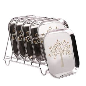 Buy Next Future 5 Star Stainless Steel Plates Set of 6 Dinner Plate ...