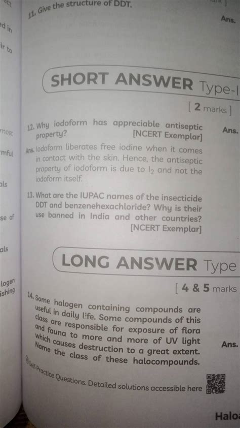 11. Give the structure of DDT. Ans. property? [NCERT Exemplar] Ans. lodof..