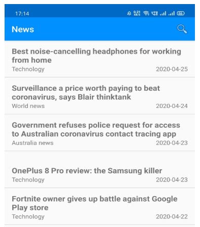 Image result for NewsApp Android Studio