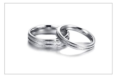 Buy Asma Forever Love Engagement Stainless Steel Wedding Bands Couples ...