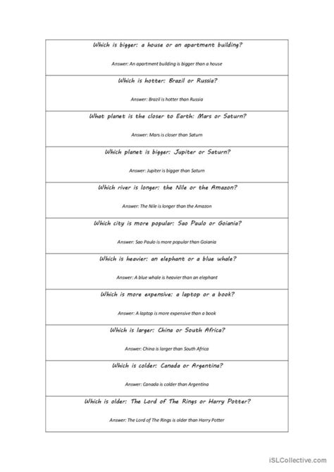 Image result for Comparative Questions