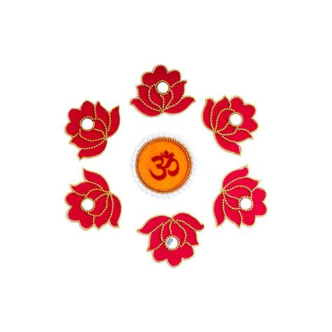 Giri - Kolam Stickers | Om Pearl with Rose | Velvet Rangoli — Giri ...