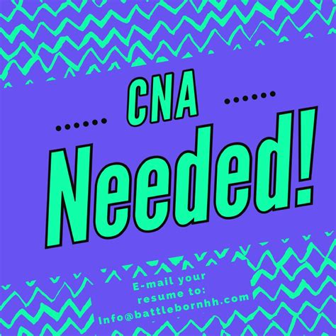 Immediately hiring a CNA! This is for occasional, per diem work ...