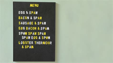 Monty Python TV Spam Skit 的图像结果